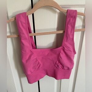 Hot pink free people movement sports bra